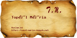 Topál Mária névjegykártya